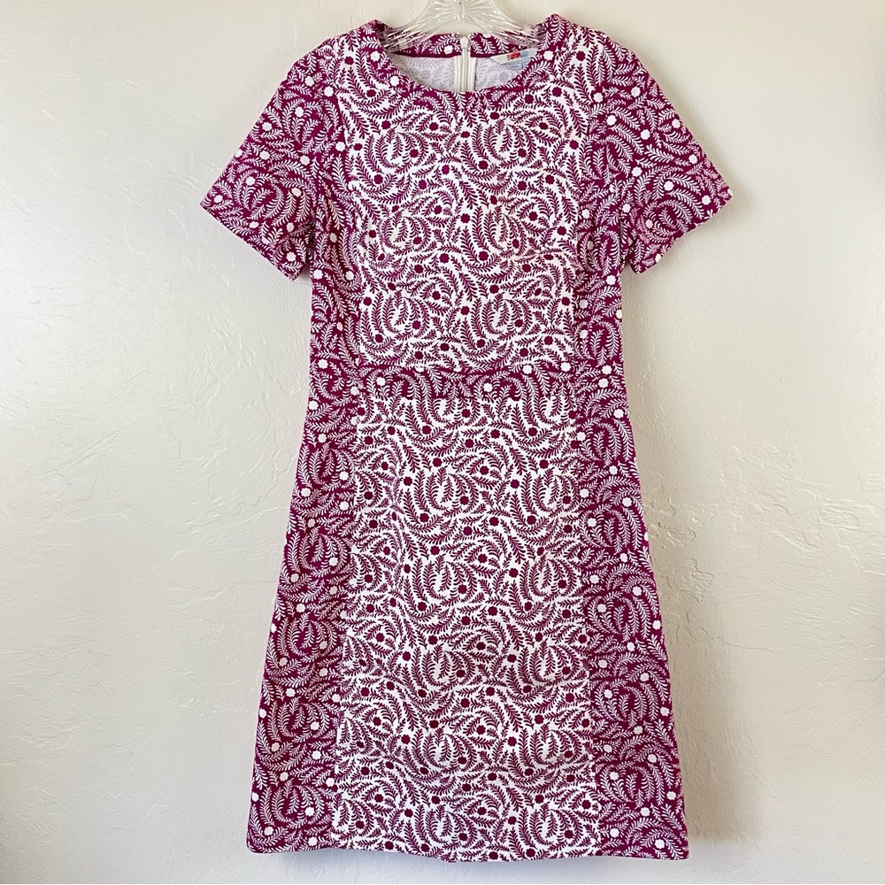 Boden Purple and White Paisley Dress
